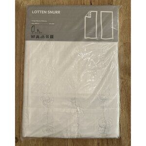 IKEA LOTTEN SNURR Curtains NEW 57 x 118” 145 X 300cm White Sheer Panels NEW